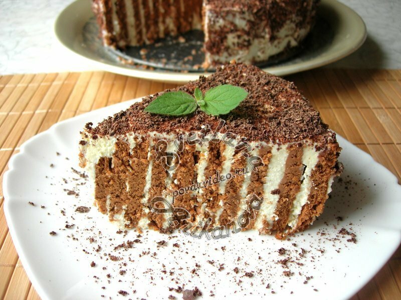 Торт "Полосатый"-вкусный и быстрый десерт!