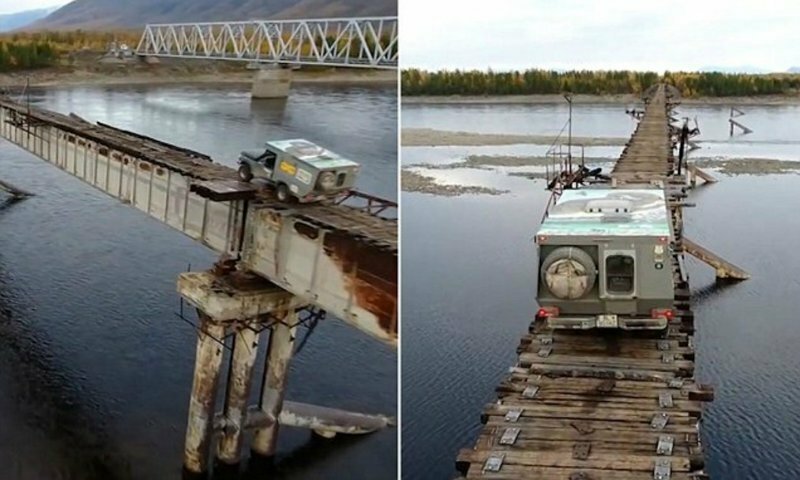 Самый страшный мост в России: опасная поездка по Куандинскому мосту