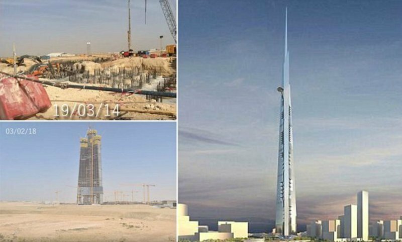 Таймлапс: в Саудовской Аравии строится самое высокое здание в мире