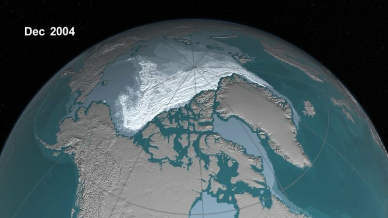 NASA показало таяние льдов в Арктике за последние 25 лет