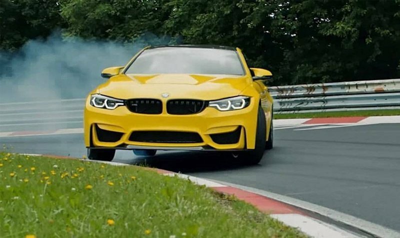 Уничтожаем резину: зрелищный дрифт BMW M4 CS по Нюрбургрингу