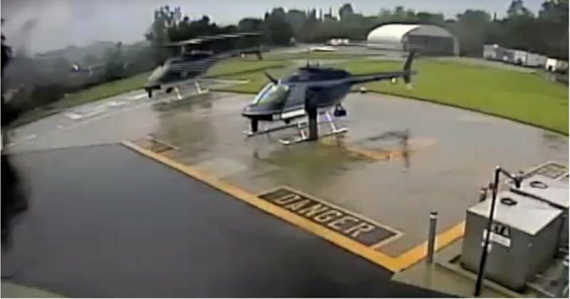Шокирующее видео столкновения двух полицейских вертолетов
