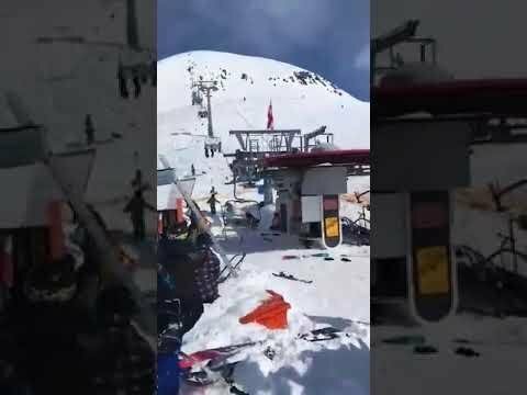 Авария на горнолыжном подъемнике в Гадаури, Грузия