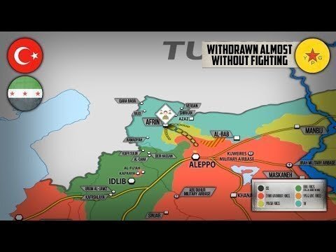 19 марта 2018. Военная обстановка в Сирии. Протурецкие силы полностью заняли Африн почти без боя
