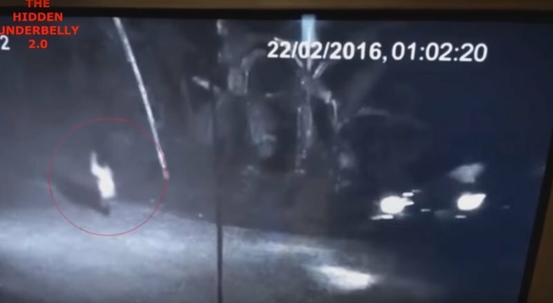 В сети появилось видео: призрак нападает на человека