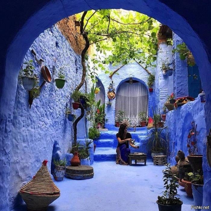 Голубой город Шефшауен (Chefchaouen) в Марокко
