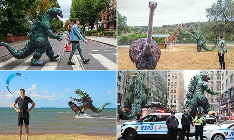 Динозавр-путешественник покорил интернет