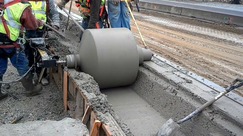 Как делают бетонные бордюры в Америке