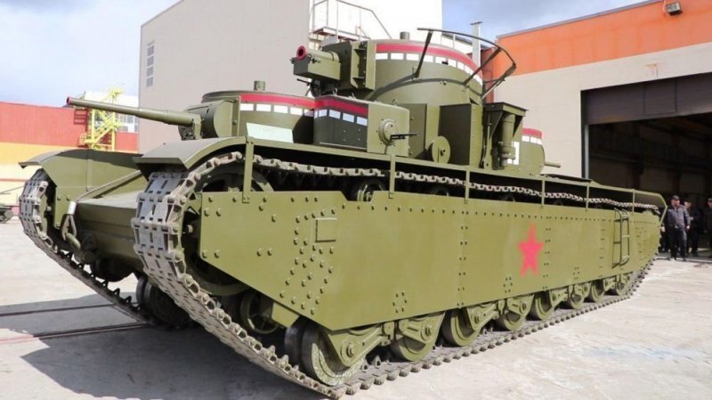 На Урале воссоздали по чертежам советский тяжелый пятибашенный танк Т-35