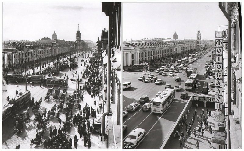 Петербург сто лет назад и сейчас