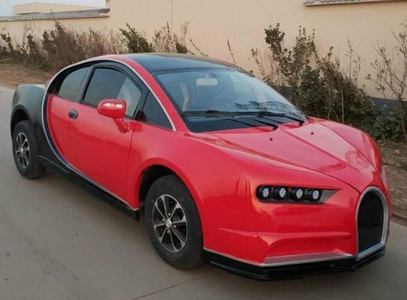 Китайский электрокар похожий на Bugatti Chiron: отличная альтернатива мопеду