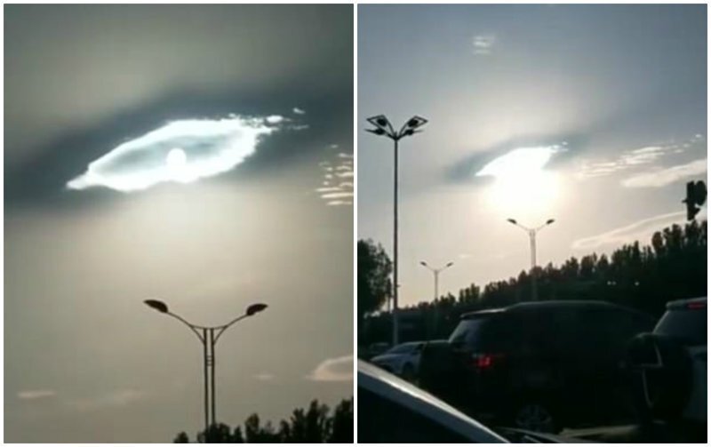В небе над Китаем местные жители увидели «глаз Бога»: видео