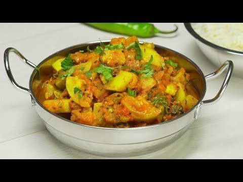 Жареные кабачки карри. Индийская кухня