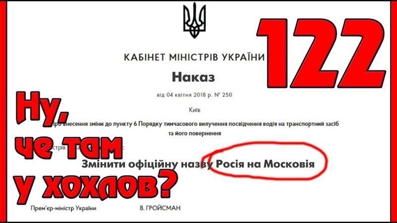 Украина меняет название Россия на Московия!