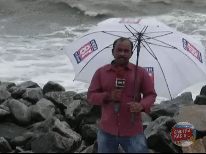 Зонтик-то как пригодился