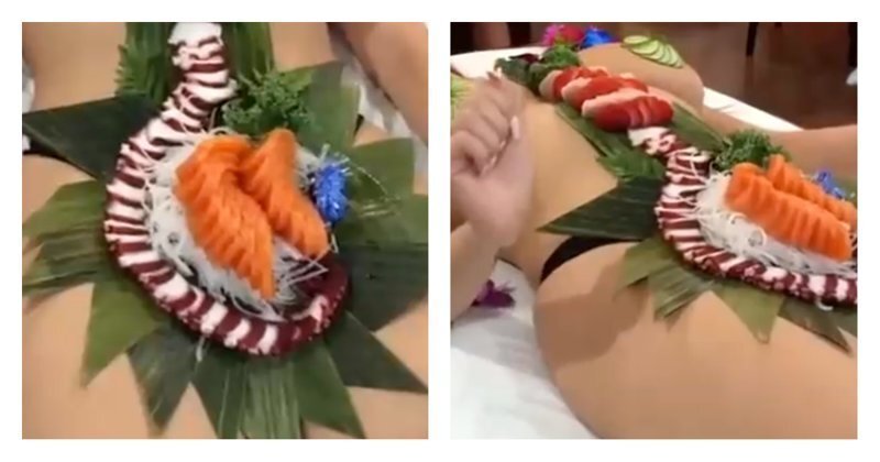 Красная рыба на нужном месте: видео сервировки праздничного стола 18-летнего парня