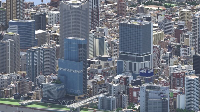 Японский геймер создаёт в Minecraft города, похожие на фотографии