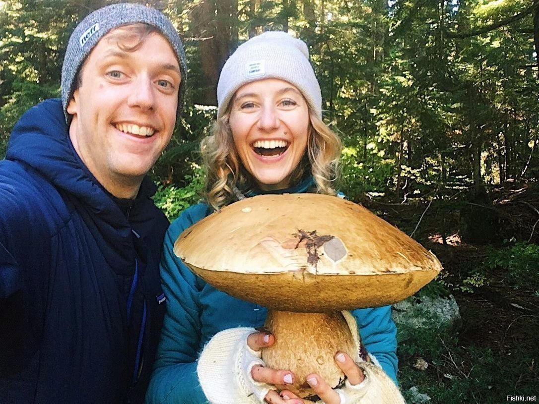 Вот такой грибочек нашла пара из Ванкувера