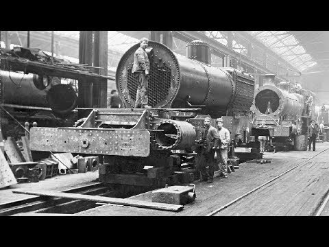 Строительство паровозов, познавательный фильм 1930 года (16 мин)