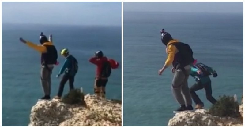 Смертельный прыжок 50-летнего бейсджампера попал на видео
