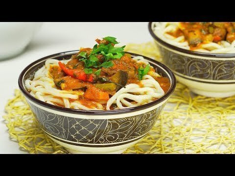 Лагман с говядиной. Узбекская кухня