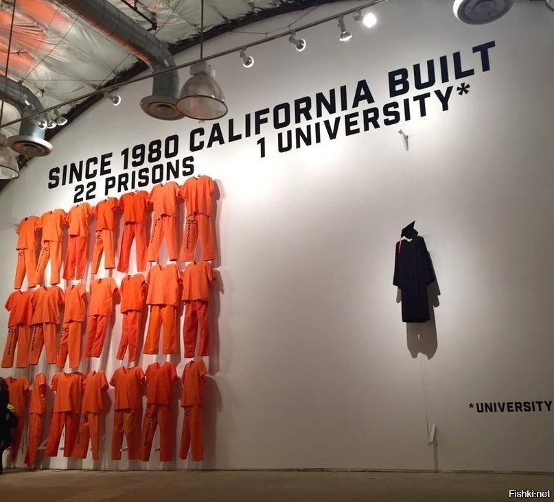 С 1980 года в Калифорнии было открыто 22 тюрьмы и всего 1 университет, это вс...