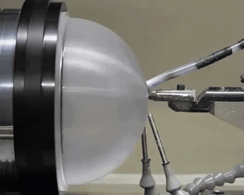 Полировка акрилового купола алмазным резцом