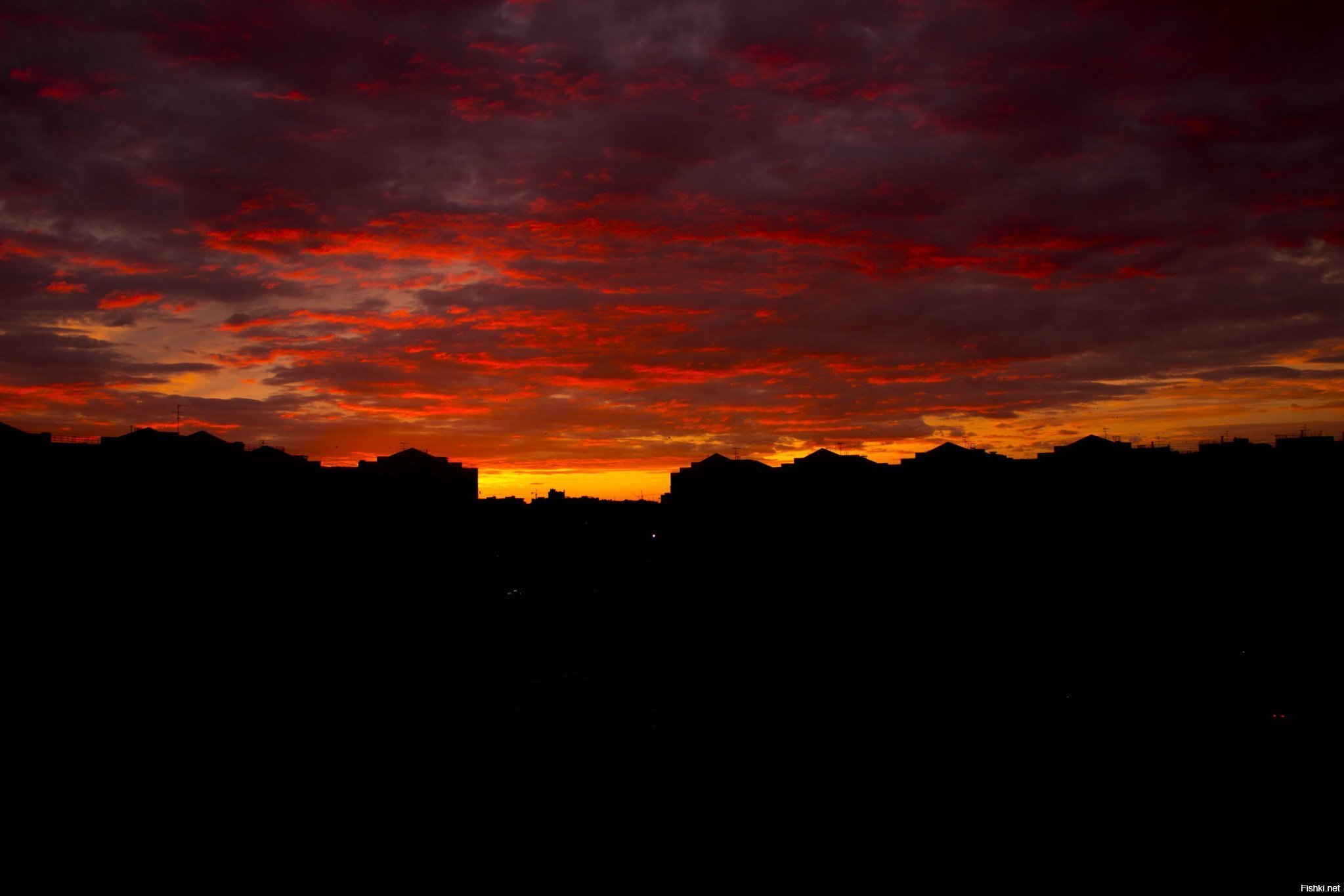 Сегодня утром был необычно красивый рассвет