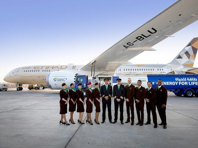 Самолет Etihad Airways совершил исторический рейс, используя биотопливо из растений
