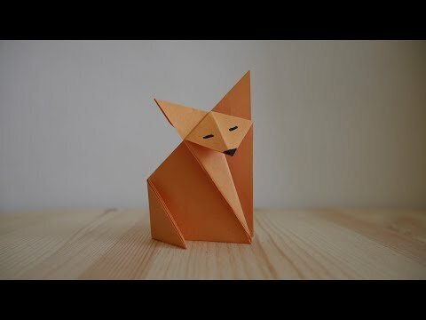 Оригами. Как сделать лису из бумаги
