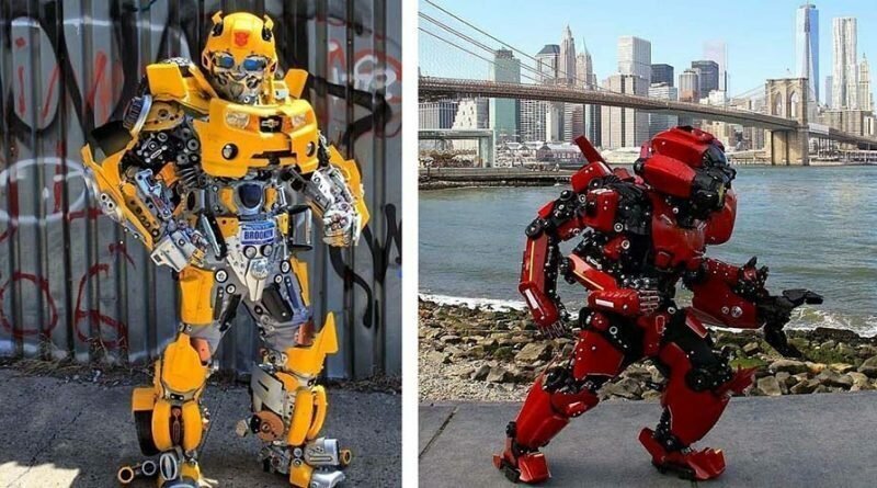 Художник создаёт костюмы роботов в натуральную величину