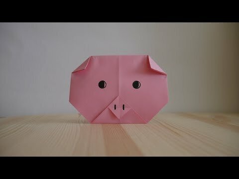 Оригами. Как сделать свинью из бумаги (видео урок)