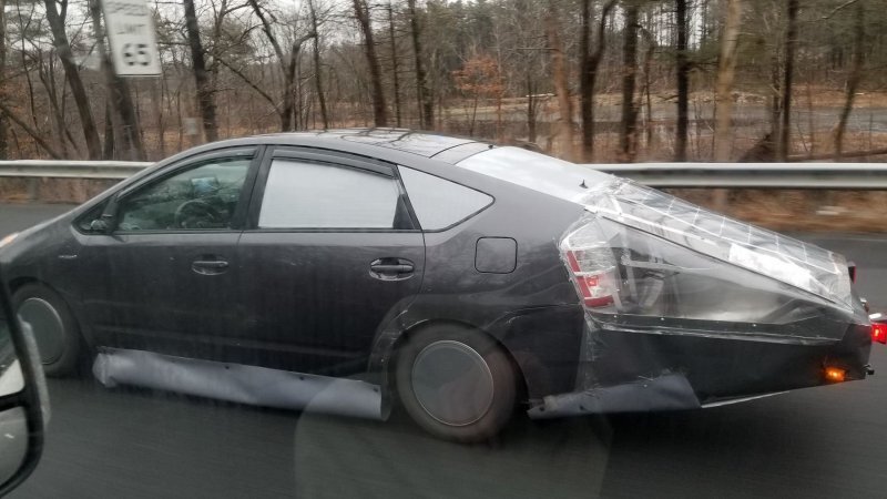 В США замечен самый странный Prius с невероятным аэродинамическим пакетом