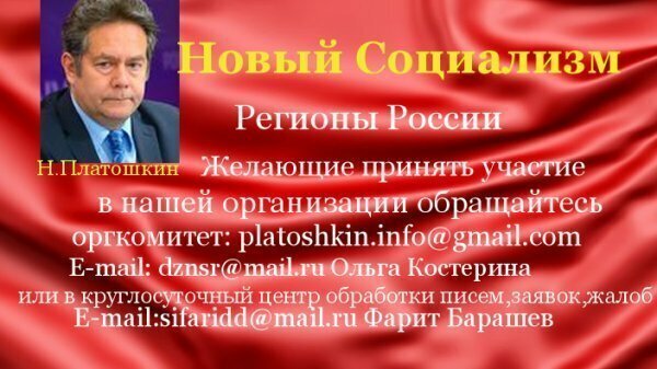 Новый  Социализм Николая Платошкина