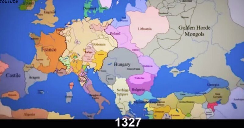 Вы наглядно увидите, как менялись государственные границы в Европе за 1000 лет