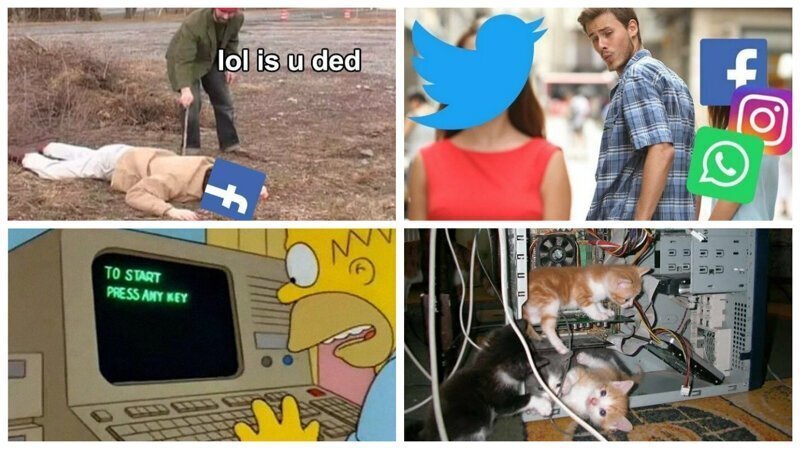 30 лучших мемов про то, как одновременно прилегли Facebook* и Instagram*