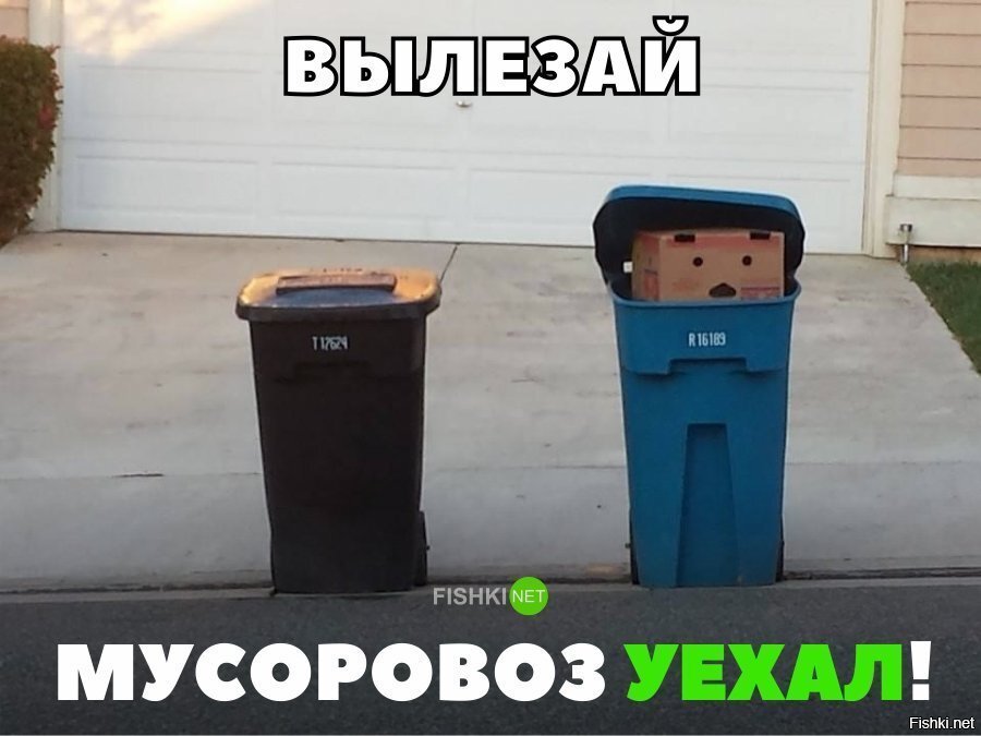 Вылезай, мусоровоз уехал