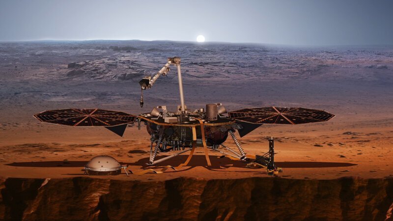 Исследовательский аппарат Mars Insight зарегистрировал первое "марсотрясение" !!!