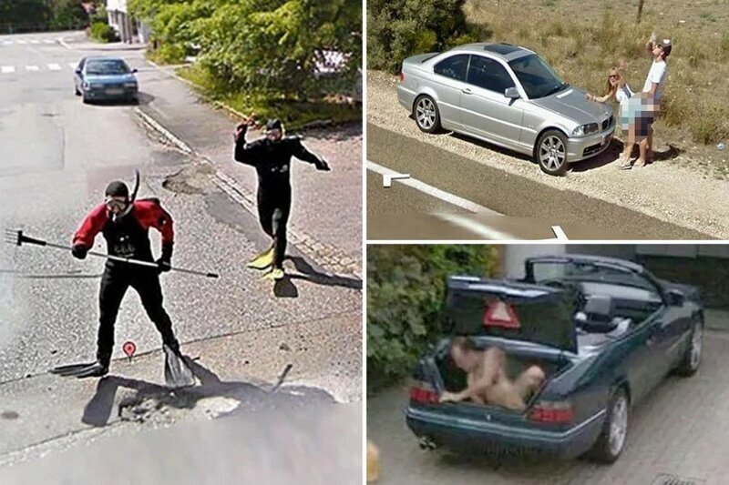 Необычные снимки, сделанные камерами Google Street View