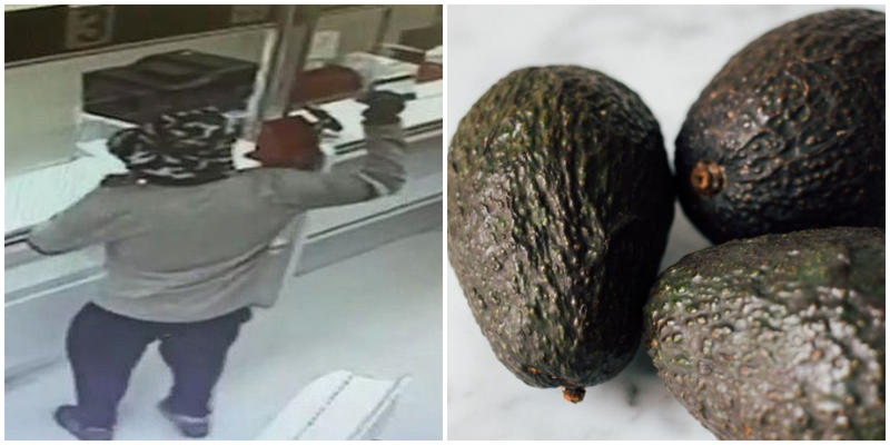 Преступник ограбил два банка, угрожая авокадо
