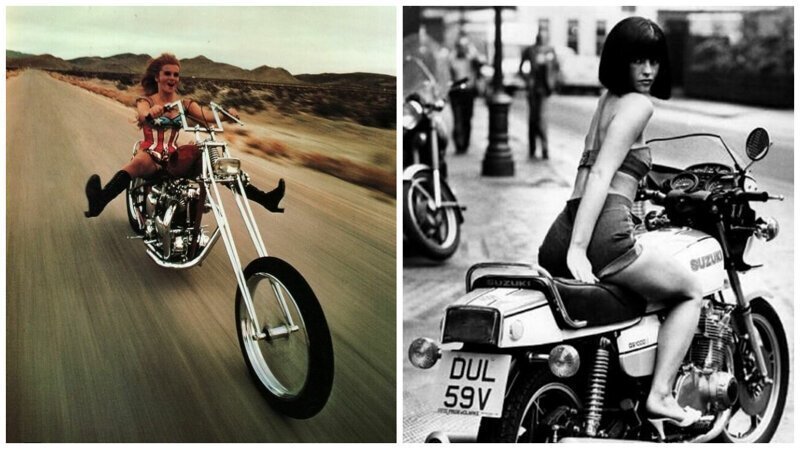 Девушки и мотоциклы: 20 замечательных ретро-снимков