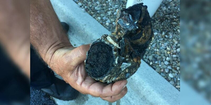 Опасная находка: необычный камень с пляжа оказался фосфорной шашкой
