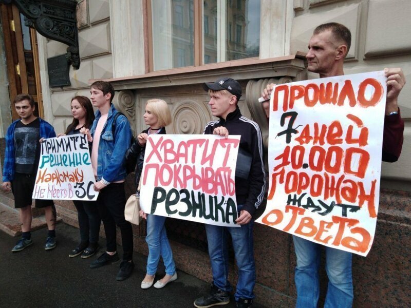 Резник рискует мандатом: петербургские активисты вышли на пикет к ЗакСу и хотят отстранения депутата