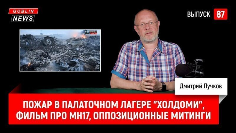 Пожар в палаточном лагере "Холдоми", фильм про MH17, оппозиционные митинги | Goblin News 87
