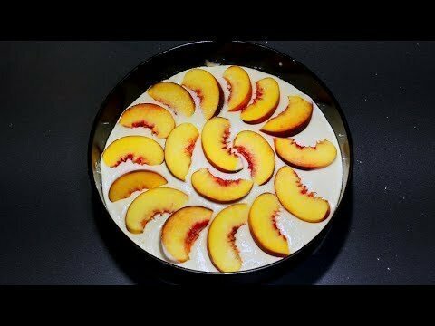 Быстрый и вкусный персиковый пирог