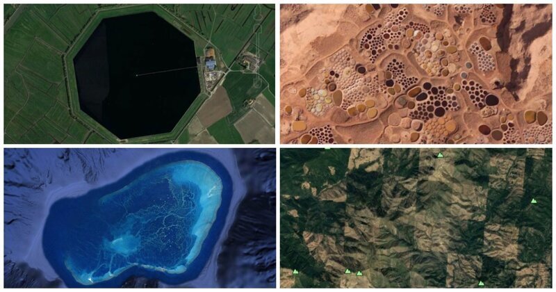 Геолог исследует снимки Земли со спутника и делится находками удивительных и странных мест