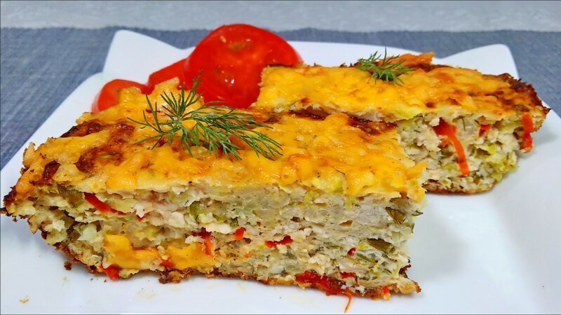 Запеканка с курицей и овощами