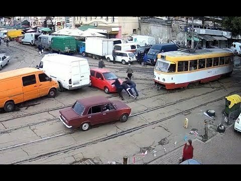 Матиз против Трамвая в Одессе