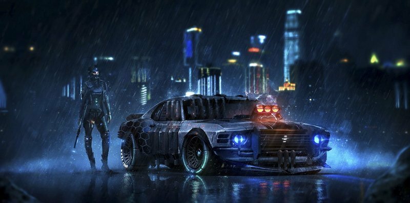 Он нарисовал Need For Speed: четырехколесный киберпанк Хайзала Салима