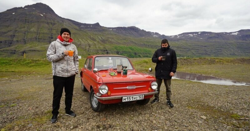Эконом-класс по-челябински: россияне доехали до Исландии на красном «Запорожце»